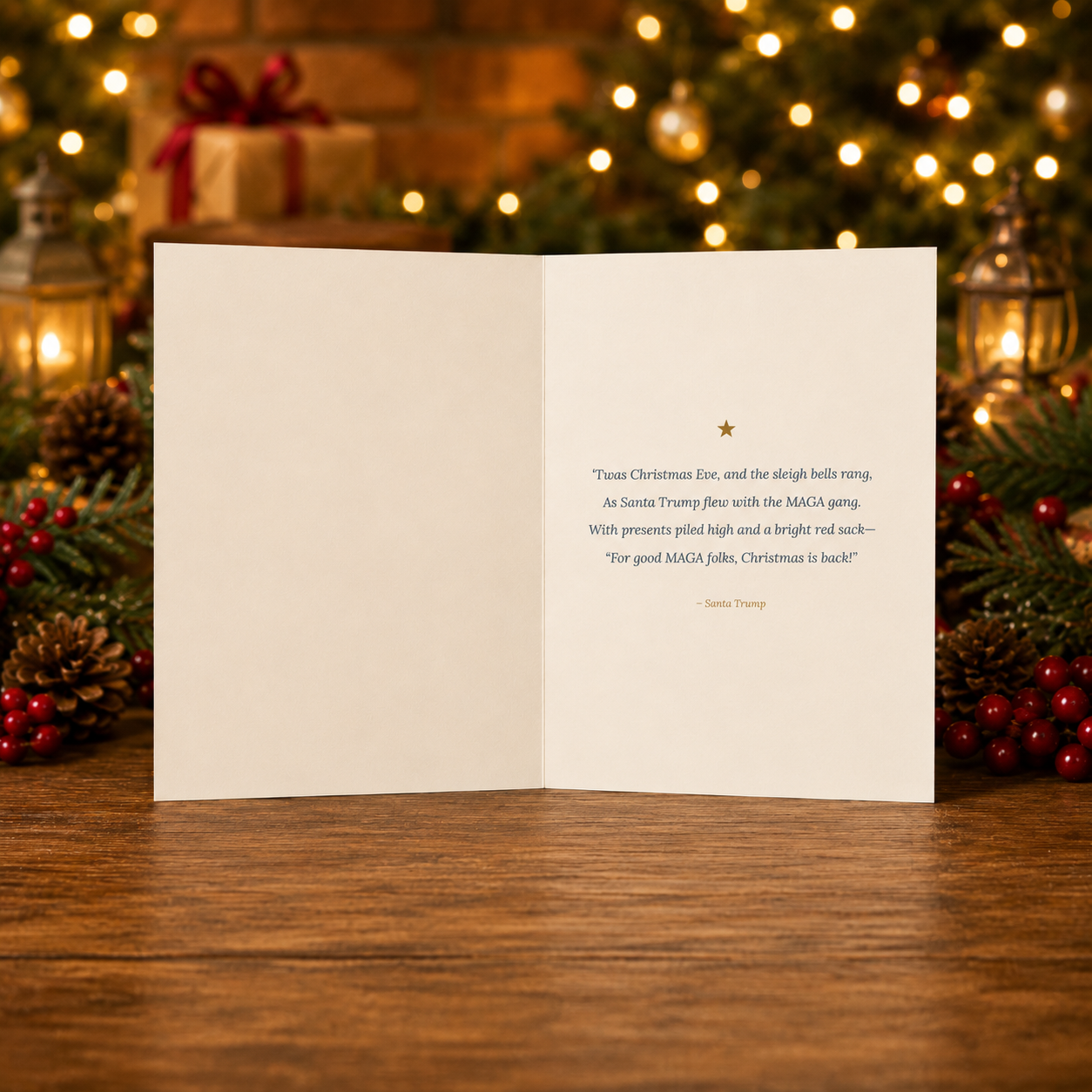 Trump Christmas Card - White House Edition