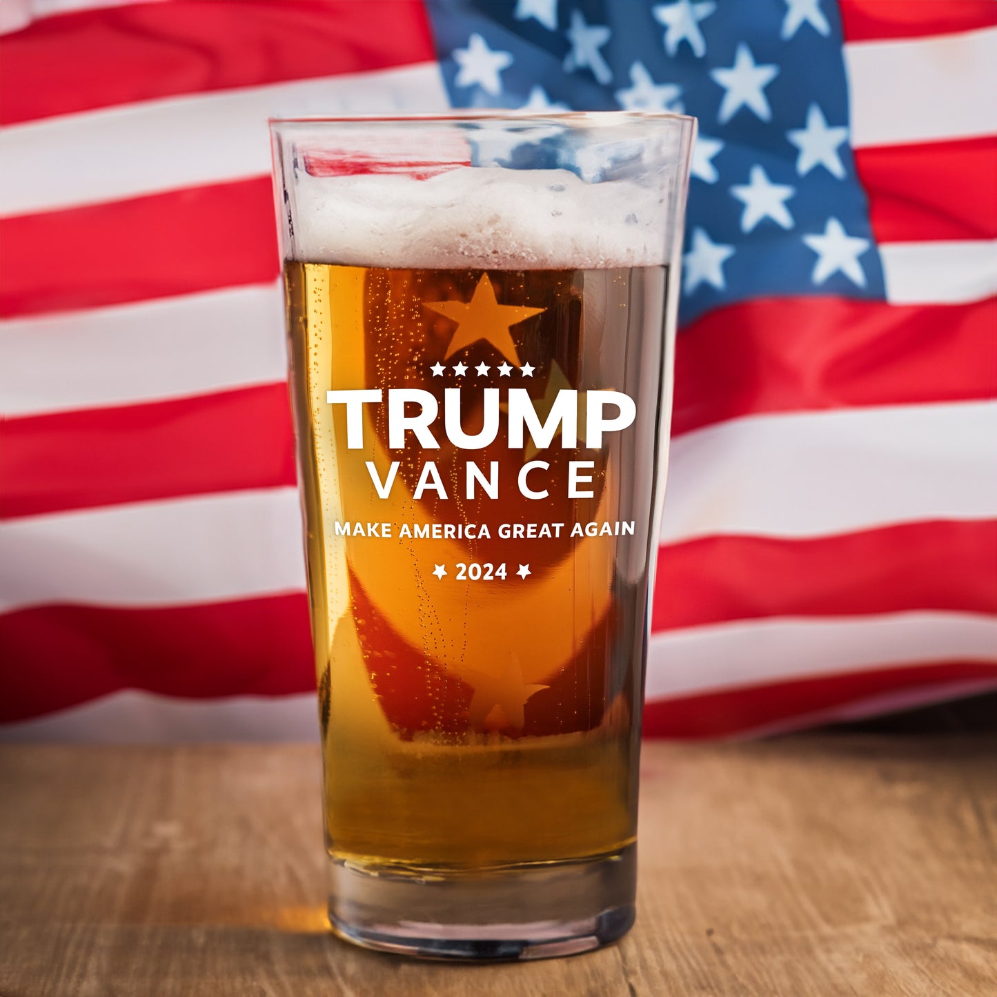Trump / Vance 2024 Pub Glass 16 oz
