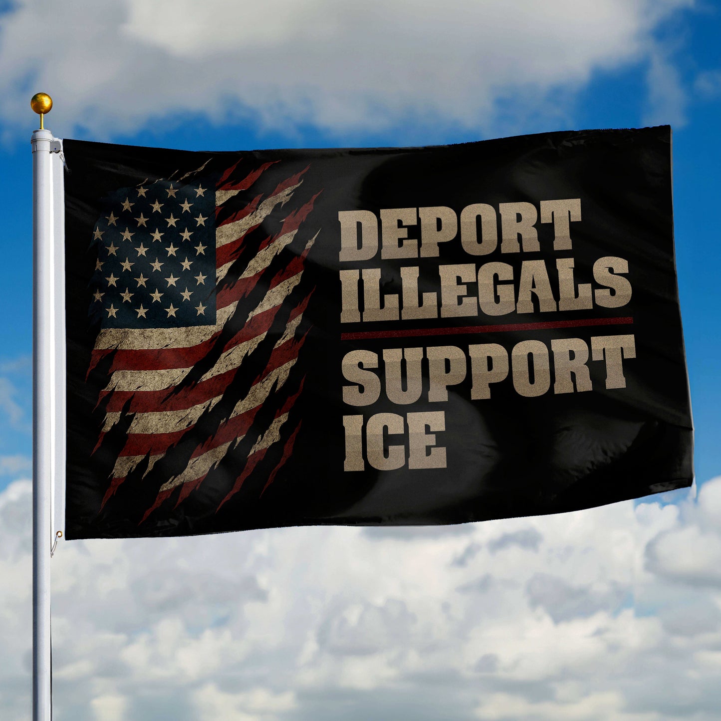 Deport Illegals Support ICE Flag