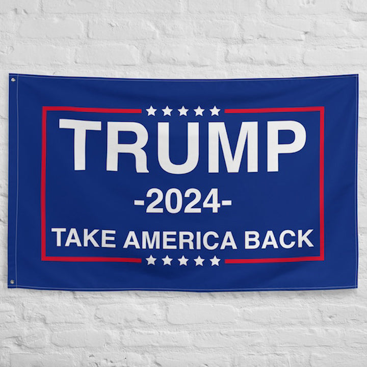 Trump 2024 Flag - Red / Blue