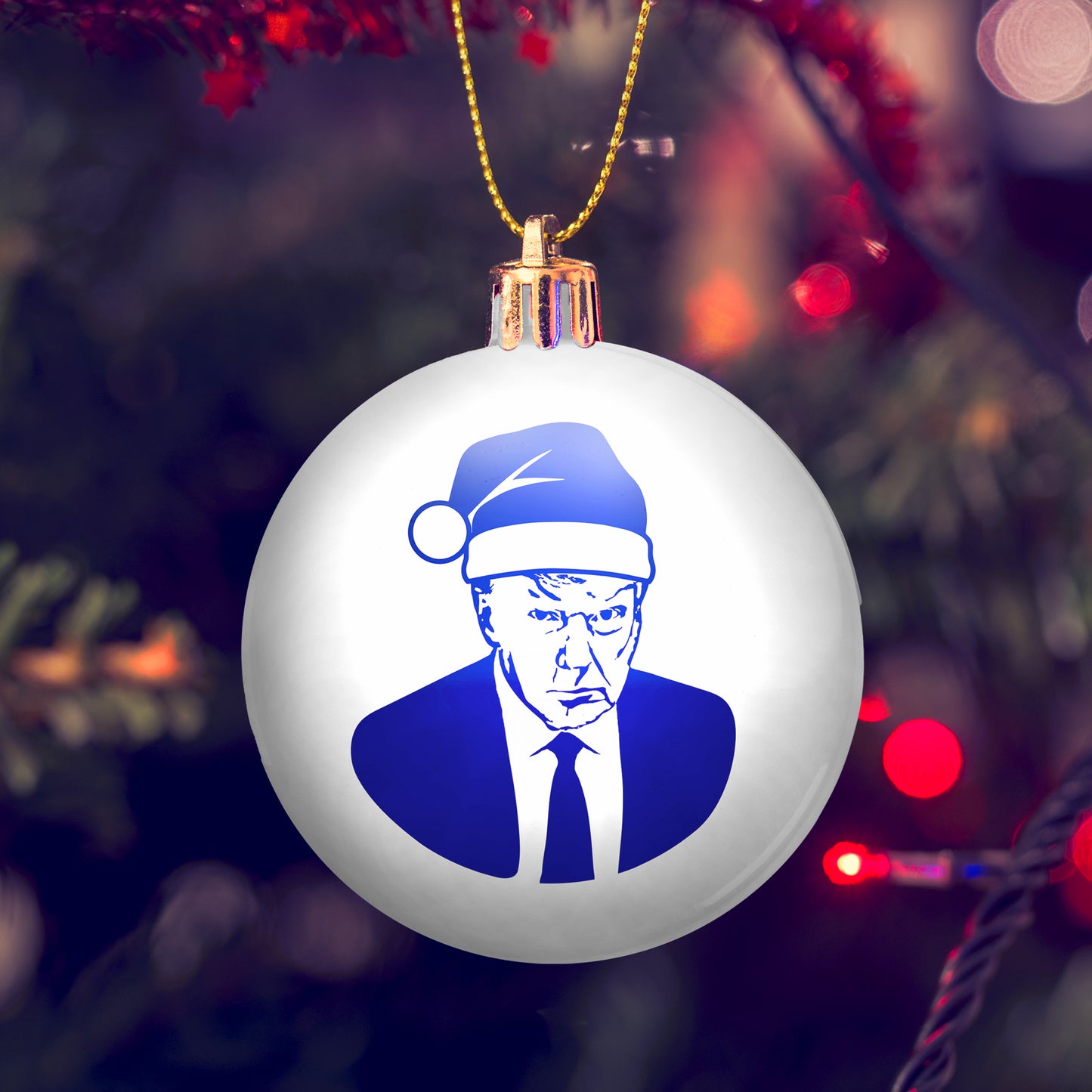Trump Mug Shot Christmas Ornament