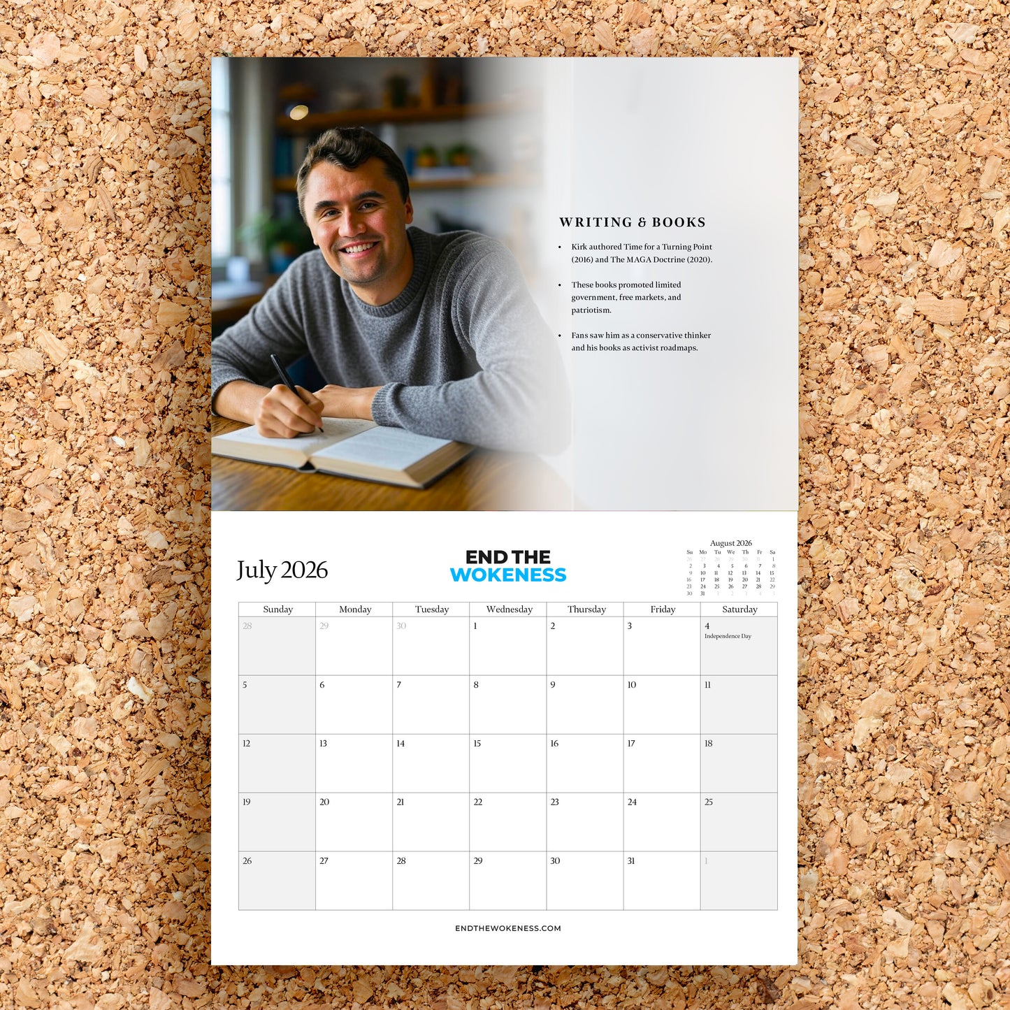 Charlie Kirk 2026 Biography Calendar – A Year of Quotes, Milestones & Conservative Inspiration (Not Endorsed by Charlie Kirk))