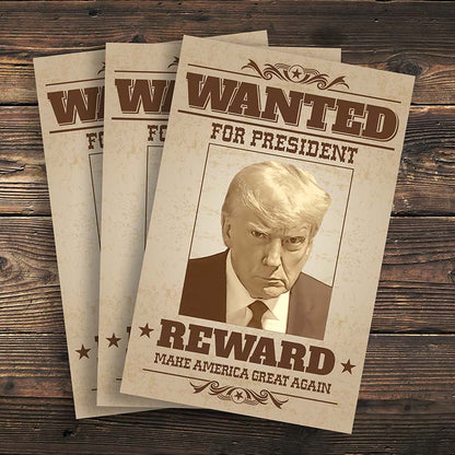 Trump Mug Shot Wanted Poster 11" x 17" PACK OF 3