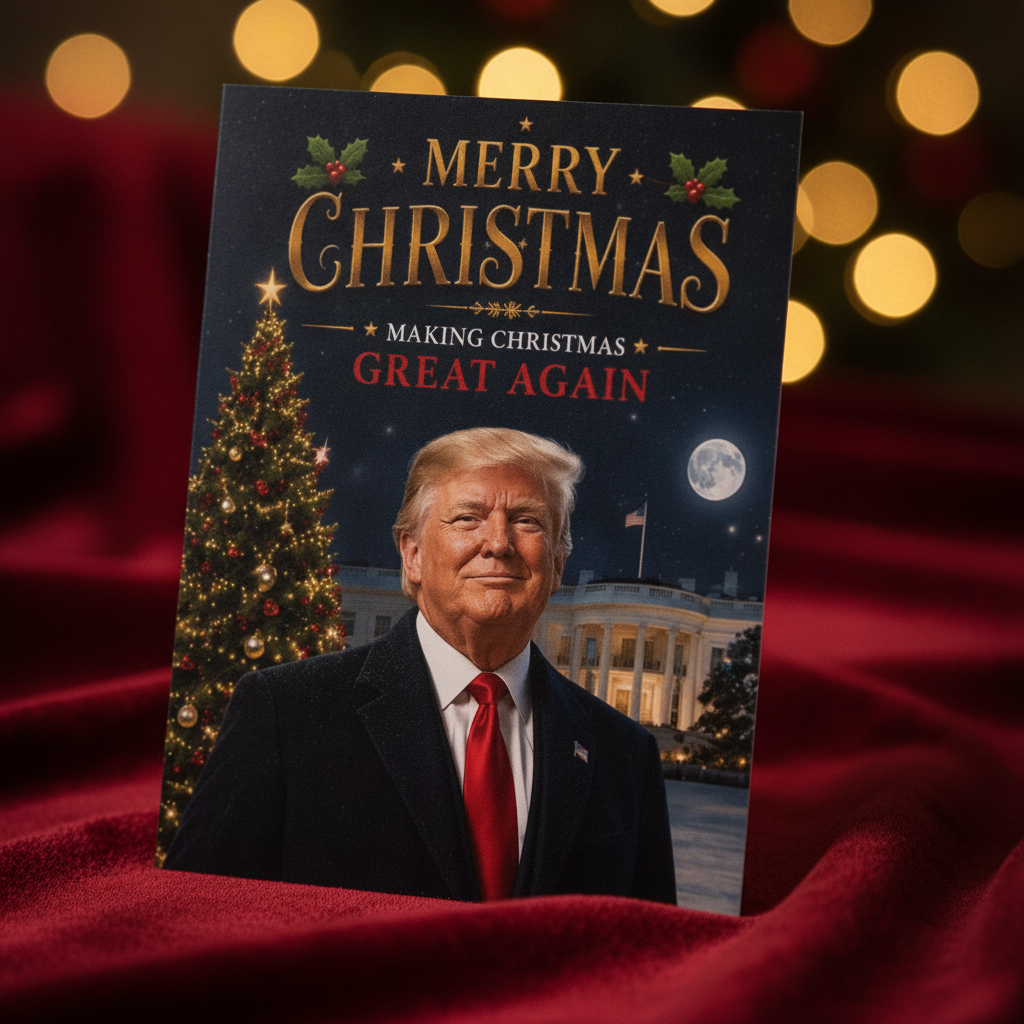 Trump Christmas Card - White House Edition