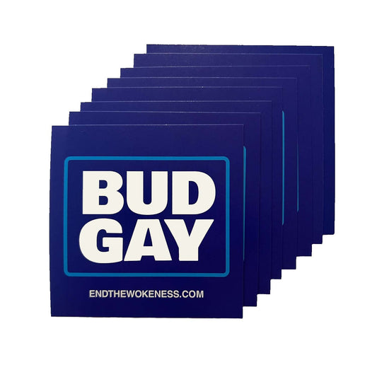 'Bud Gay' Stickers! Pack of 8