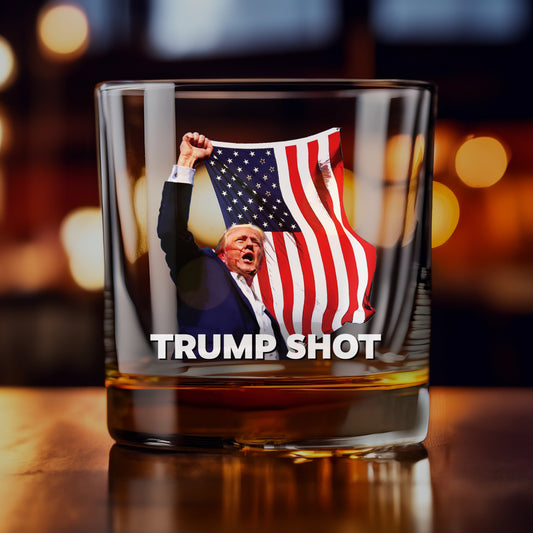 Fight! Fight! Fight! Trump Whiskey Glass