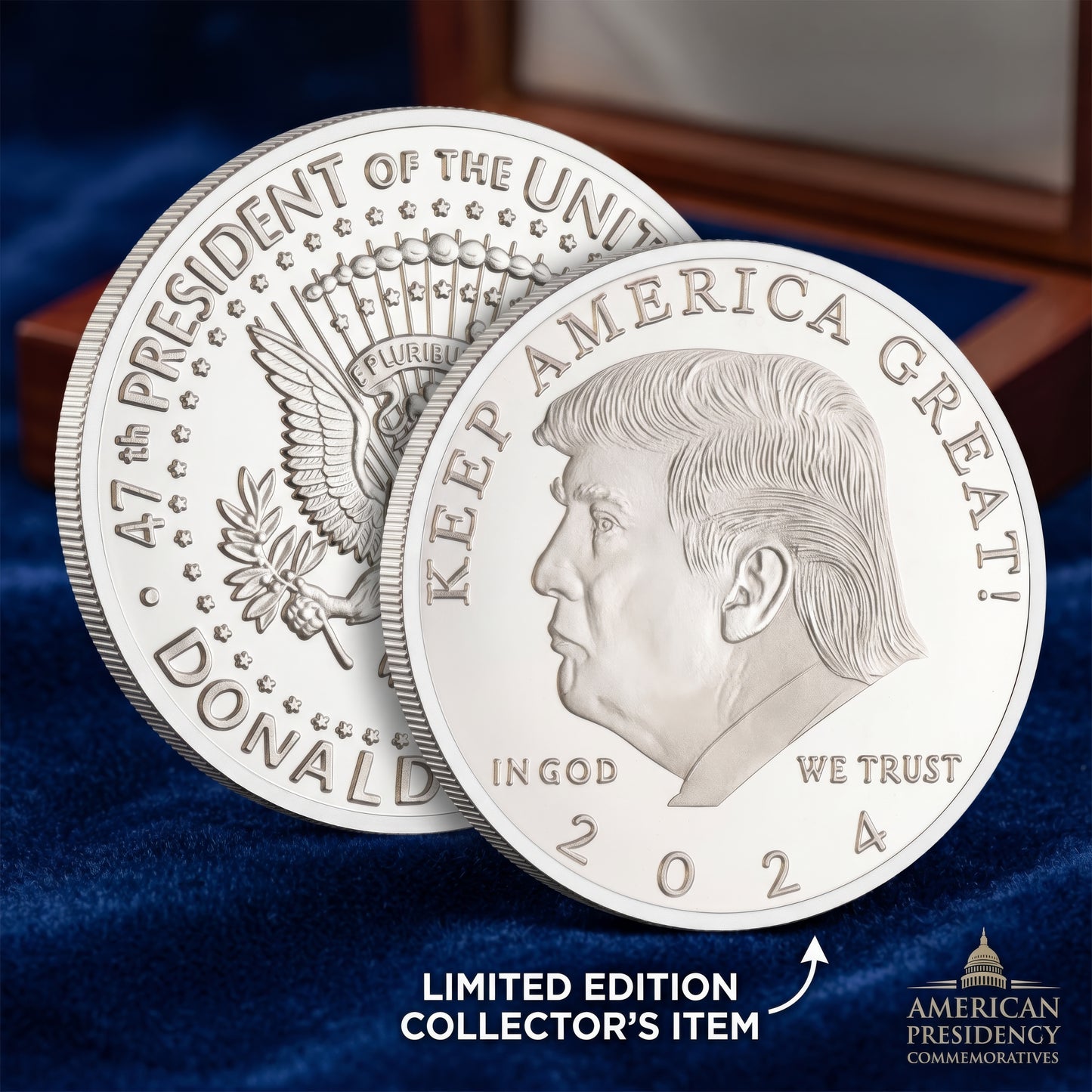 Commemorative Trump Silver Coin