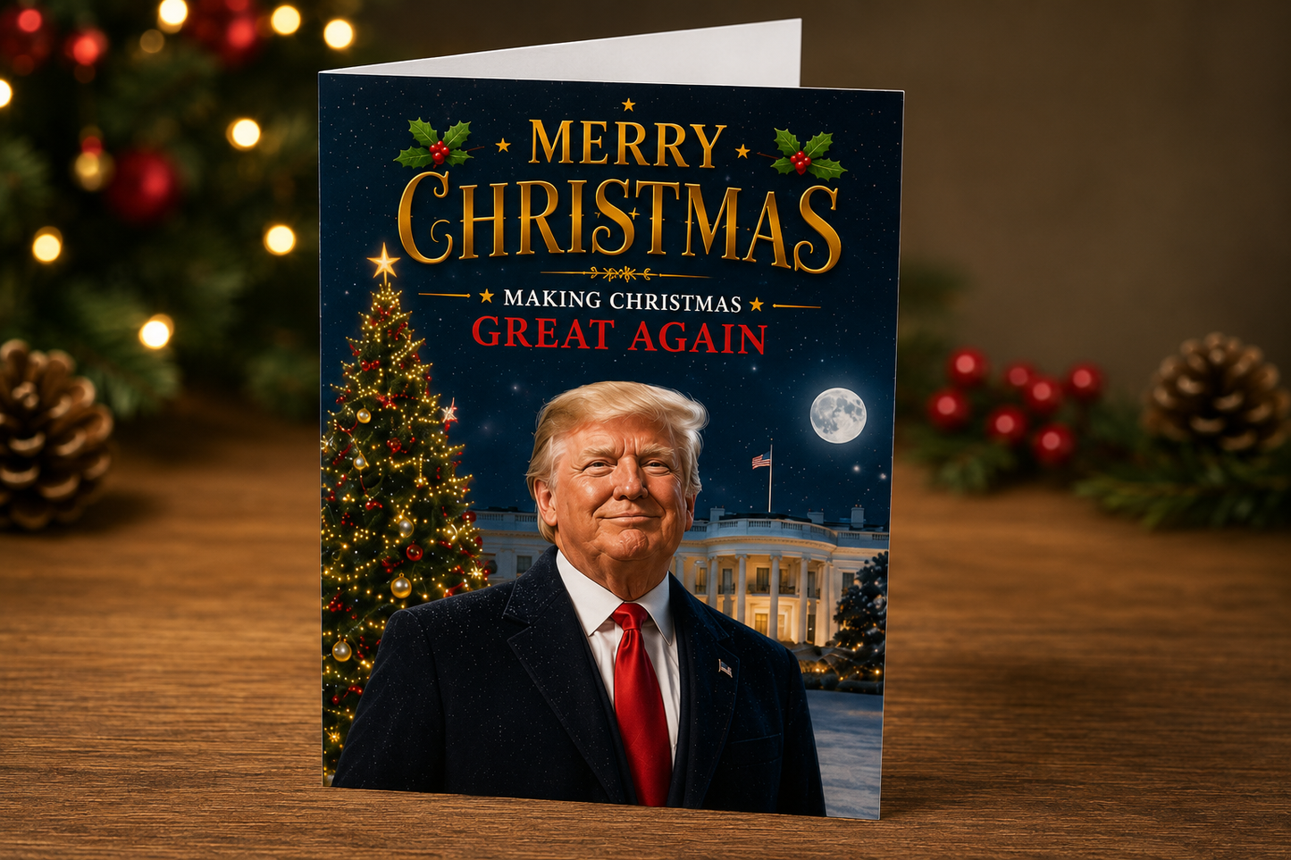 Trump Christmas Card - White House Edition