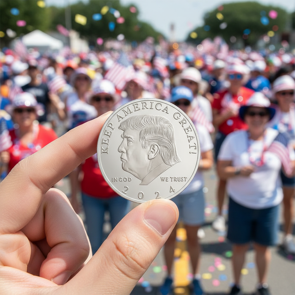 Commemorative Trump Silver Coin