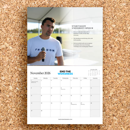 Charlie Kirk 2026 Biography Calendar – A Year of Quotes, Milestones & Conservative Inspiration (Not Endorsed by Charlie Kirk))