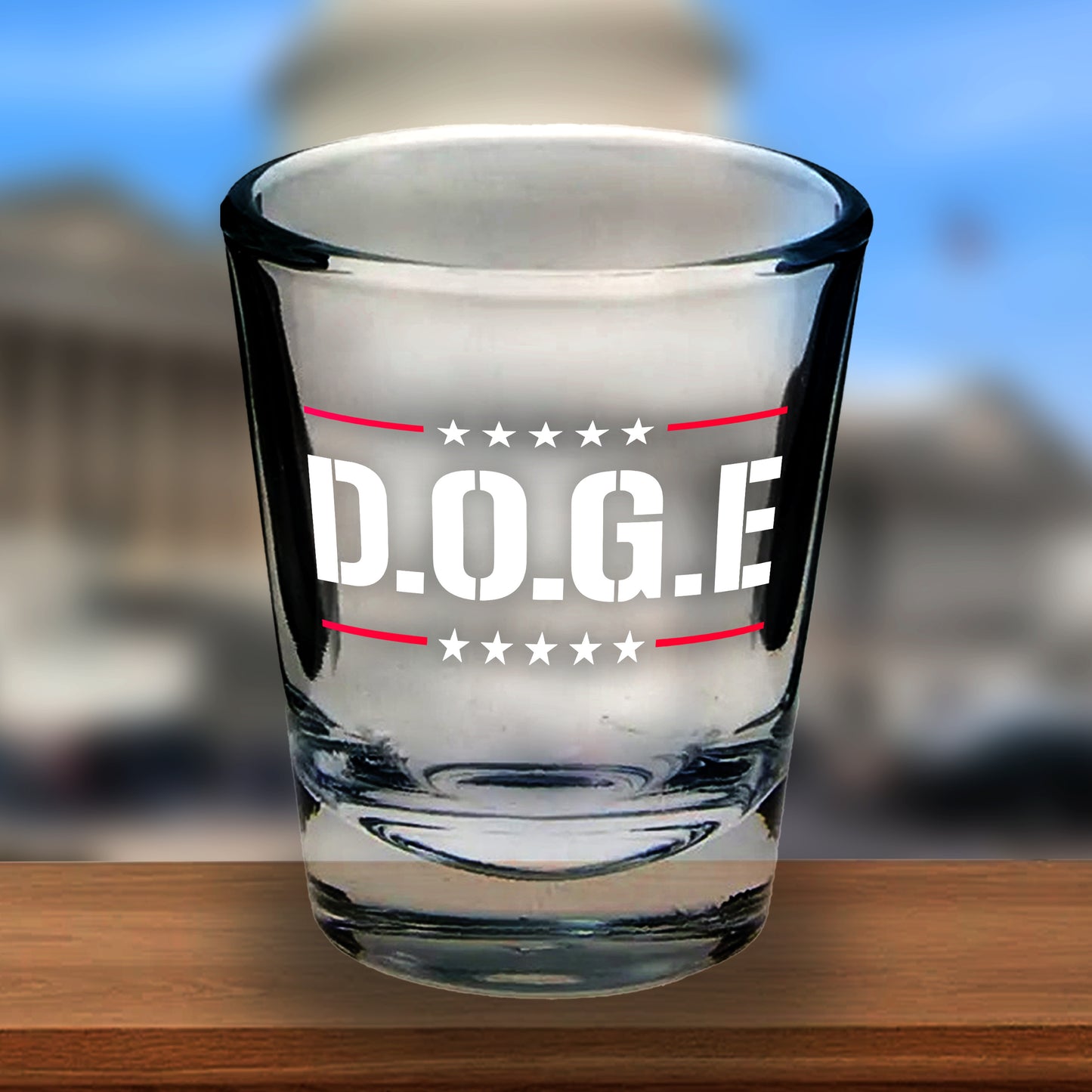 D.O.G.E. Shot Glass - Department of Government Efficiency