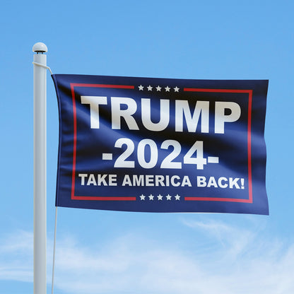 Trump 2024 Flag - Red/Blue