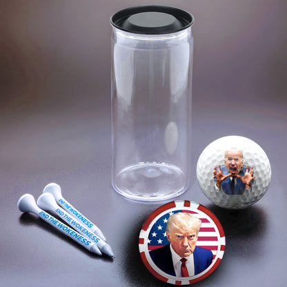 Golf Ball Tee Pack with Poker Chip