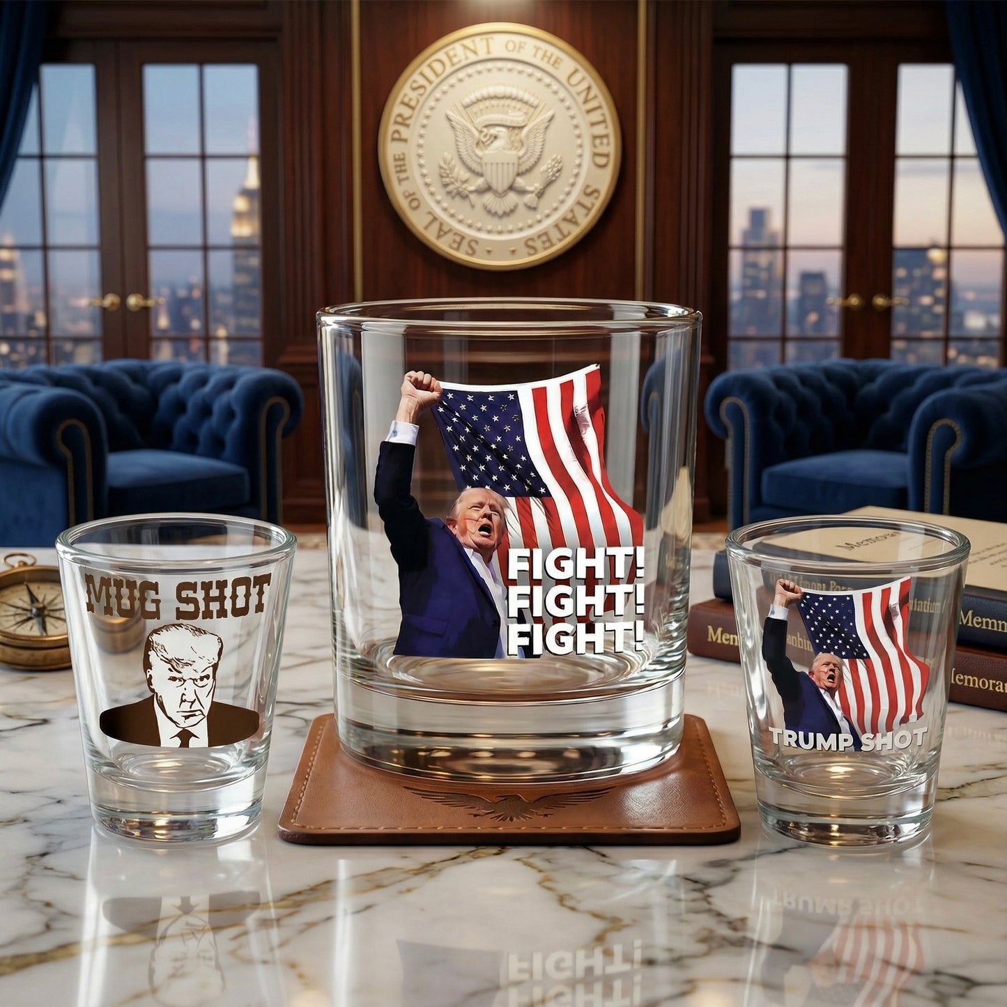 Trump Father's Day Glassware Bundle