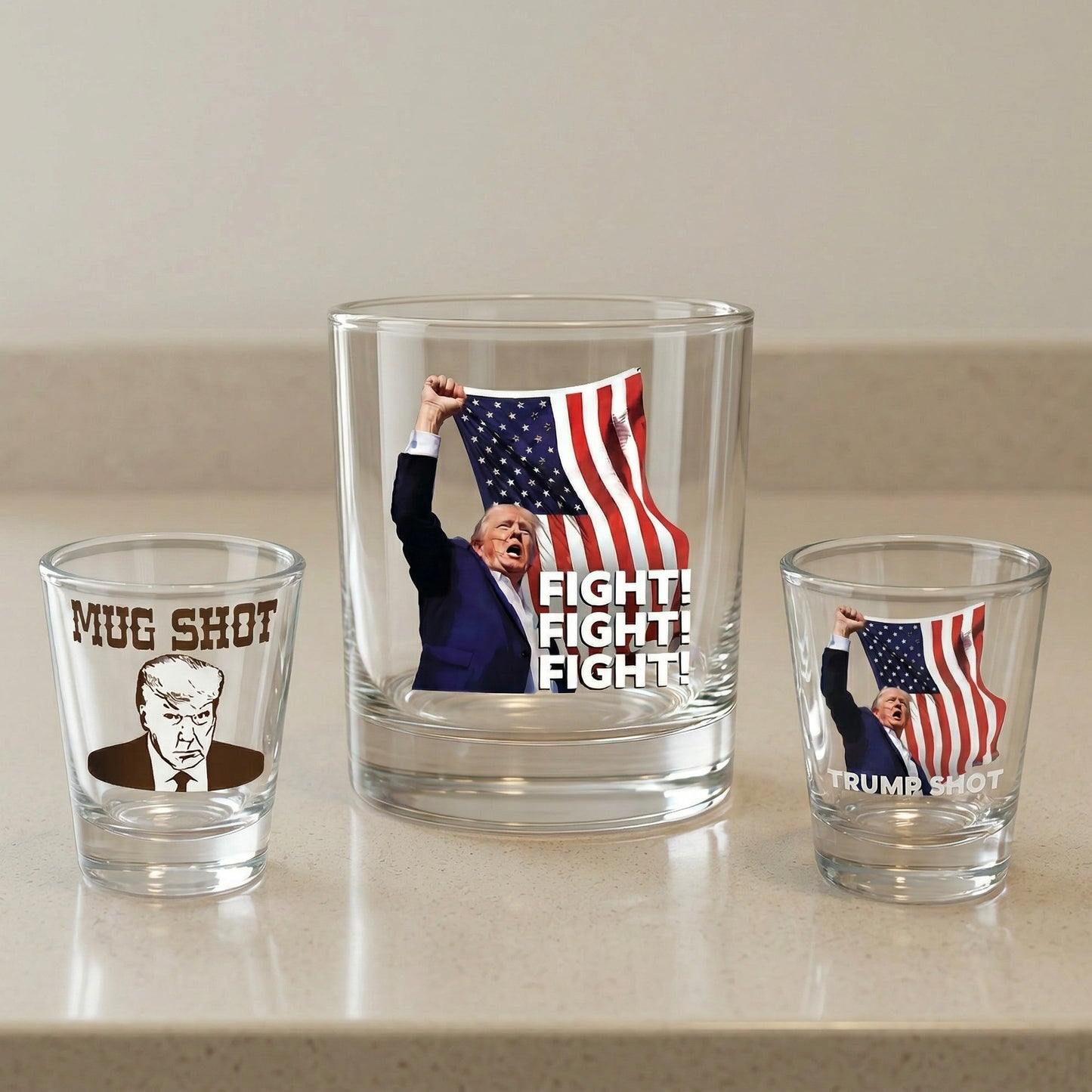 Trump Father's Day Glassware Bundle