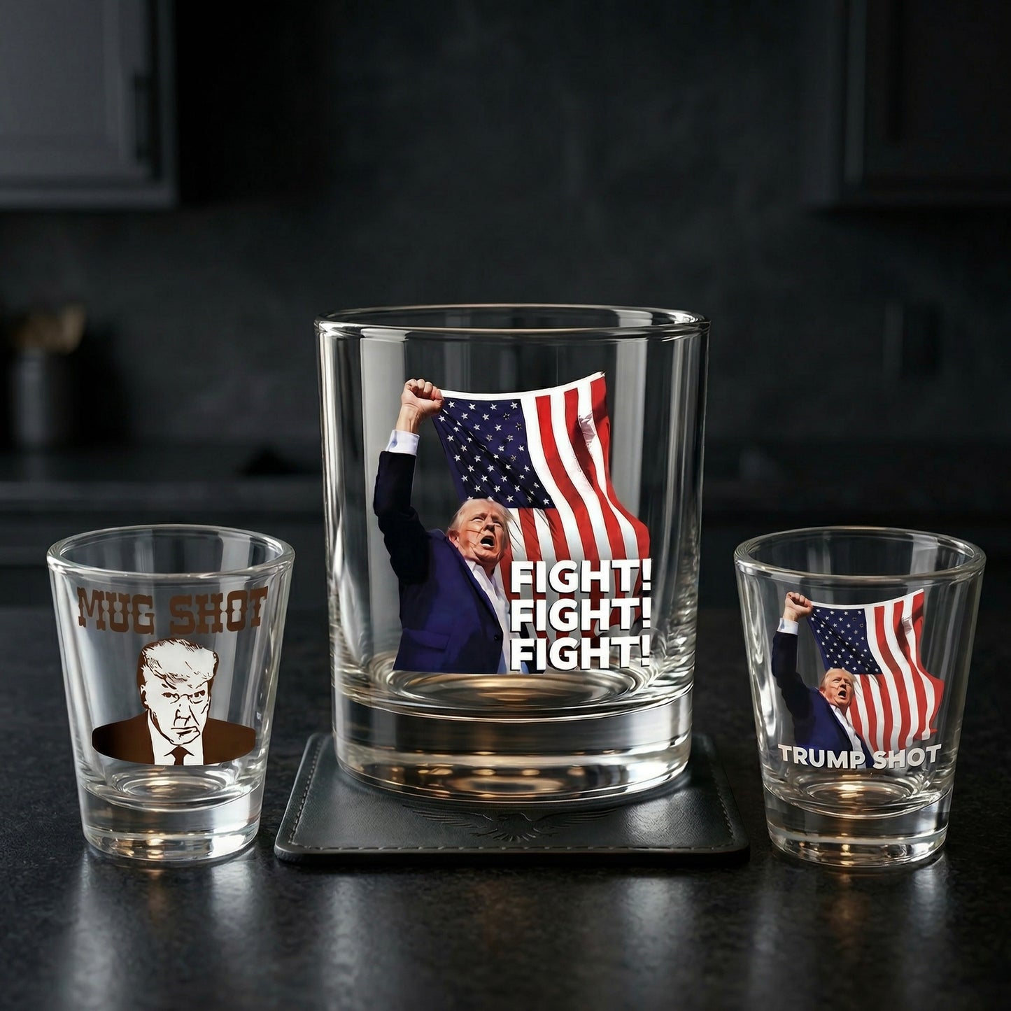 Trump Father's Day Glassware Bundle