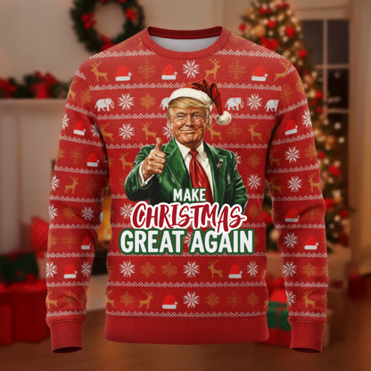 Make Christmas Great Again Sweaters - Trump Christmas Sweater