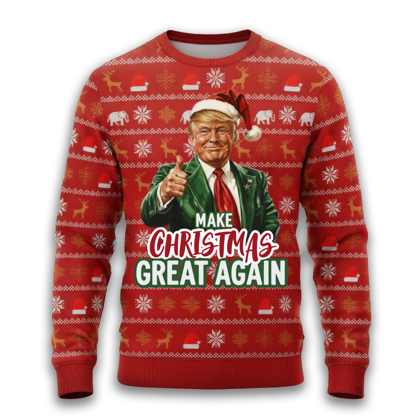 Make Christmas Great Again Sweaters - Trump Christmas Sweater