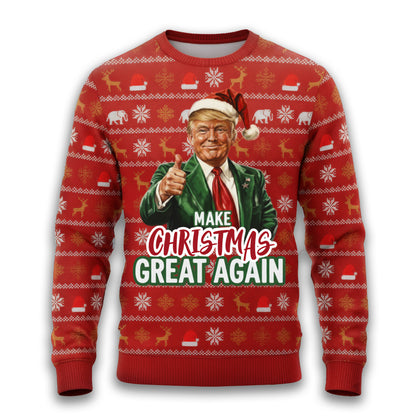 Make Christmas Great Again Sweaters - Trump Christmas Sweater